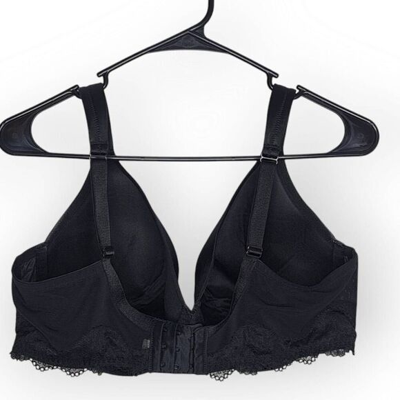 Cacique Women's Plus Size Smooth Lightly Lined Balconette Bra Black size 42D - Picture 3 of 6